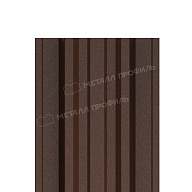Штакетник металлический МЕТАЛЛ ПРОФИЛЬ TRAPEZE-T 16,5х118 (VALORI-20-Brown-0.5)